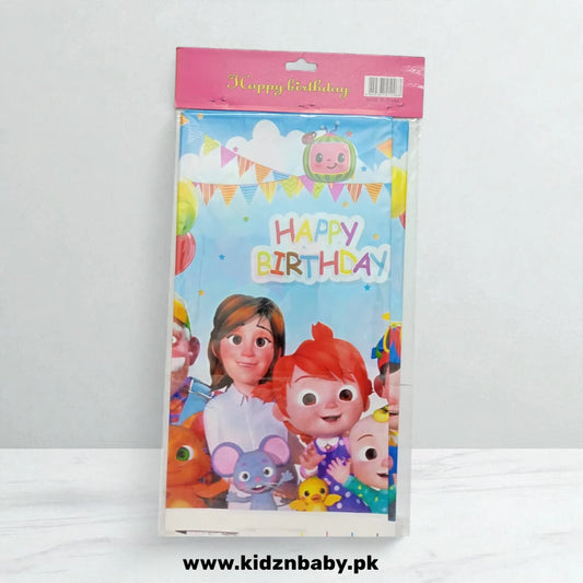 Cocomelon Plastic Table Cover – Kids’ Birthday Party Tablecloth