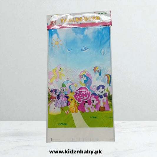 Little Pony Theme Plastic Table Cover- Birthday Party Decoration