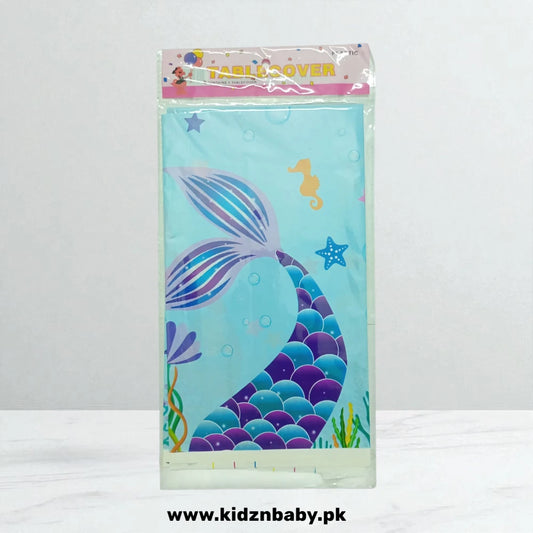 Mermaid Theme Plastic Table Cover- Birthday Party Decoration