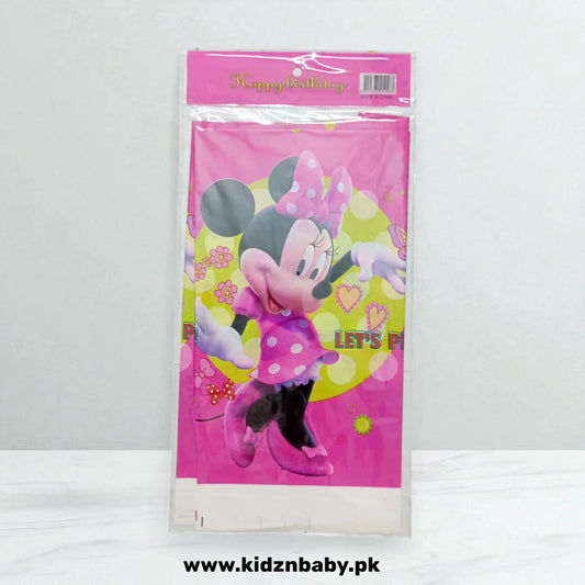 Minnie Mouse Theme Plastic Table Cover- Birthday Party Decoration
