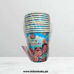 Cocomelon Theme Paper Cups – Pack of 10 for Parties