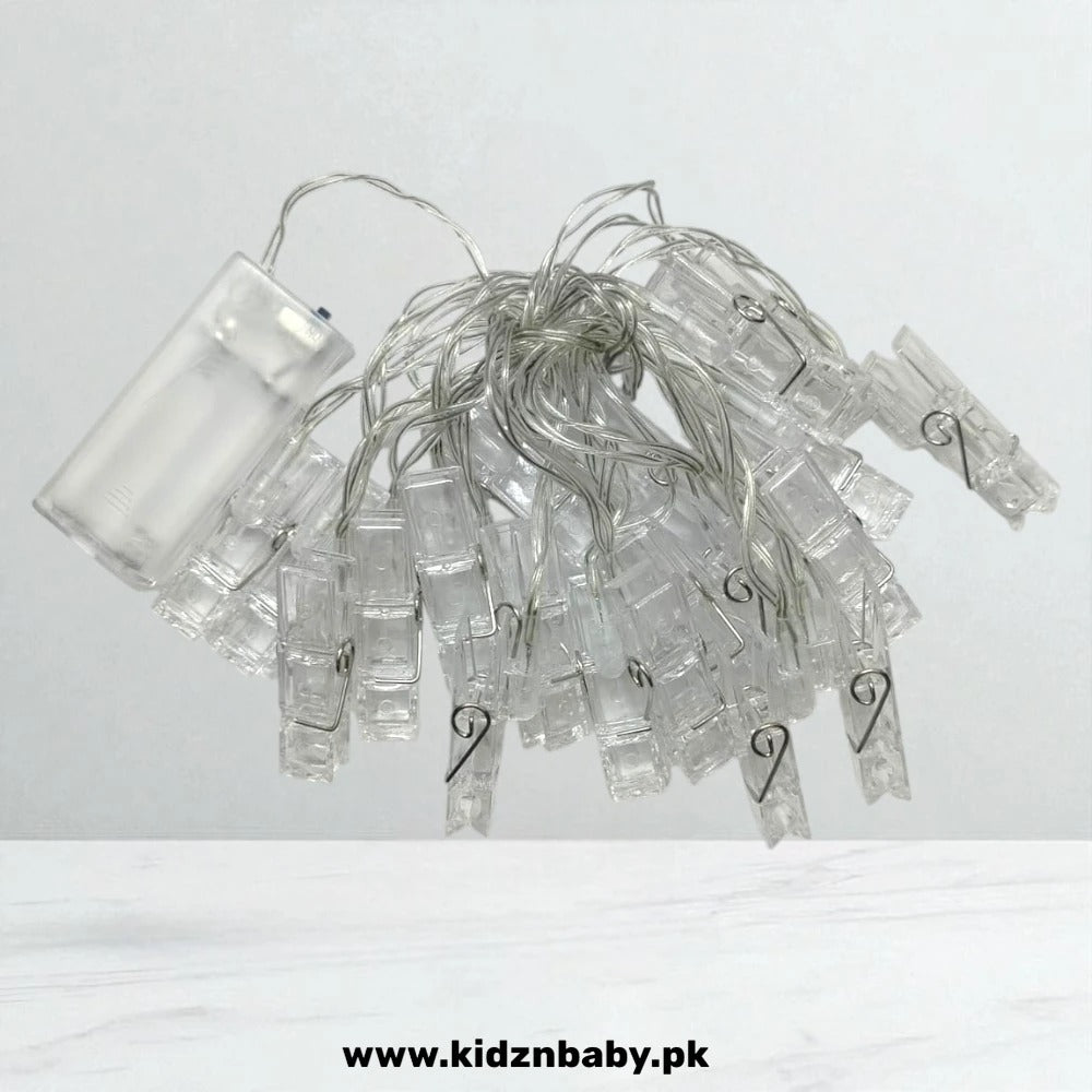 20 Clips Photo Fairy Lights String battery Operated for Birthday Decoration, Wedding, Party, Home Decor