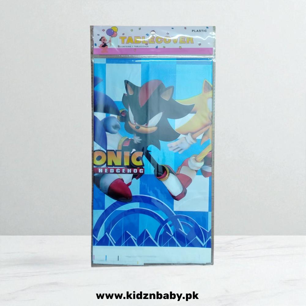 Sonic Theme Plastic Table Cover- Birthday Party Decoration