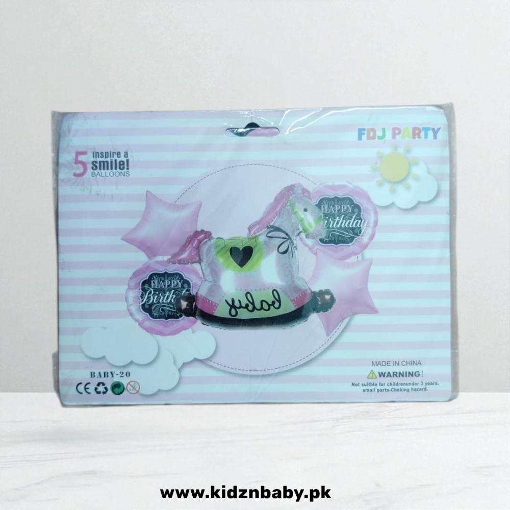 Horse 5 Pieces Foil Set - Perfect for Birthday Decorations