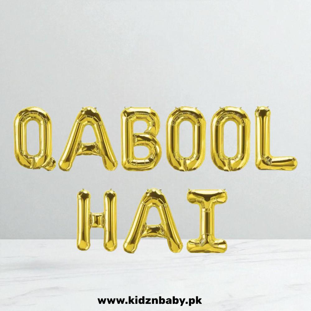 Qabool Hai Foil Balloons – Wedding & Nikah