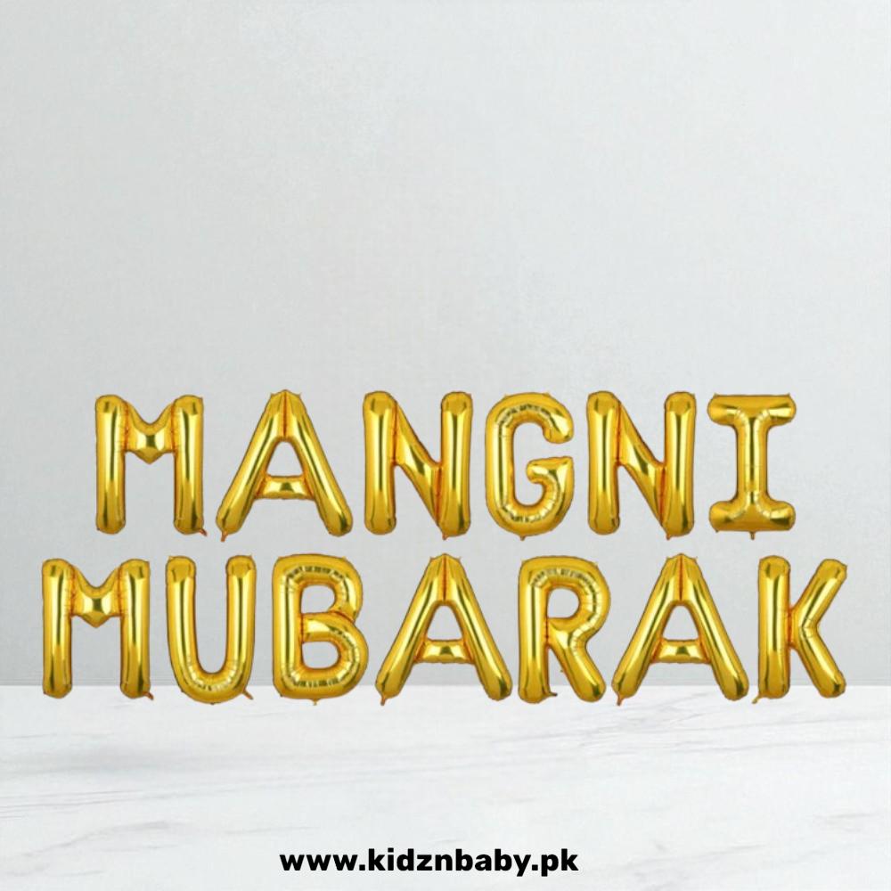 Mangni Mubarak Foil Letter Collection