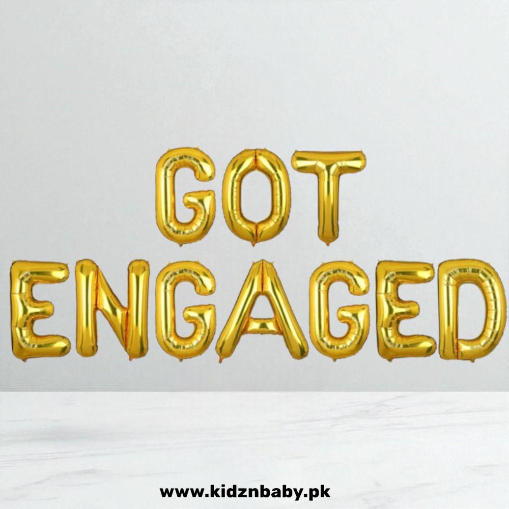 Got Engaged Foil Letter Collection