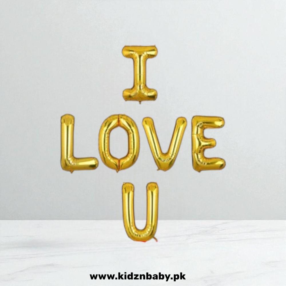 I Love You Foil Letter Collection