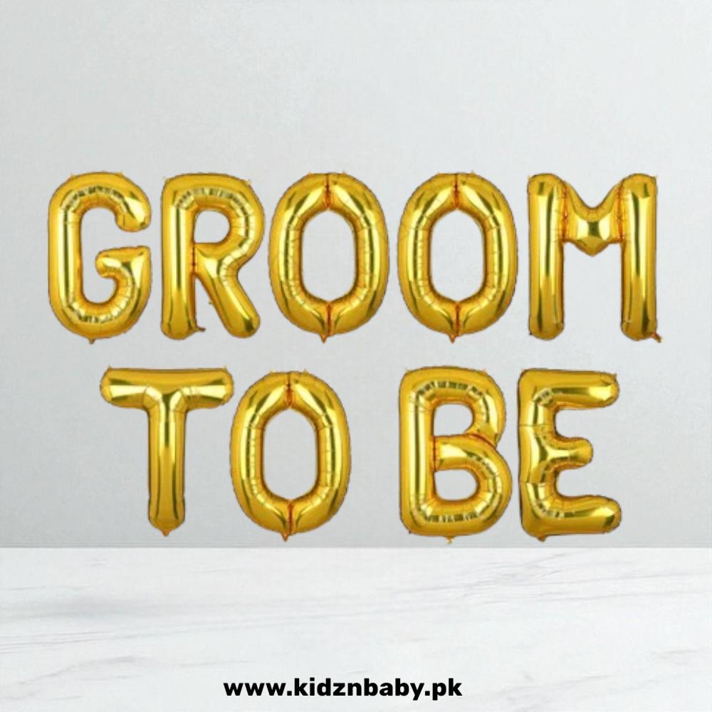 Groom to Be Gold Foil Letter Collection