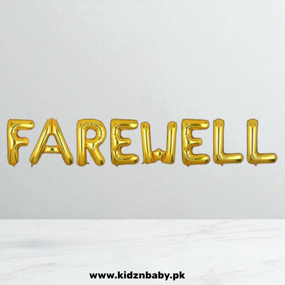 Farewell Gold Foil Letters Collection