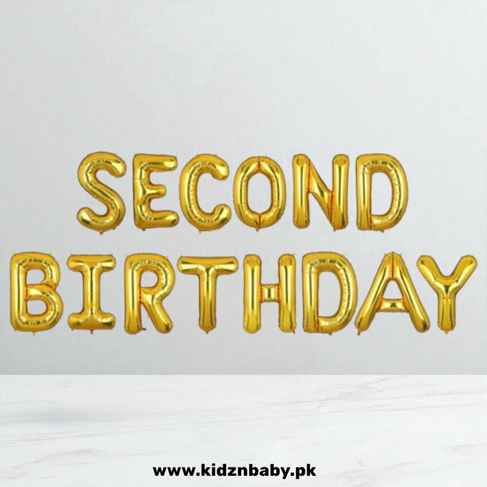 Second Birthday Gold Foil Letter Collection