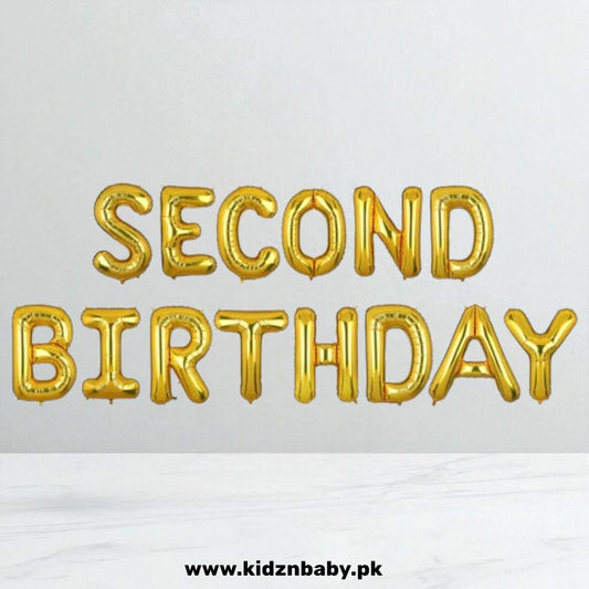 Second Birthday Gold Foil Letter Collection