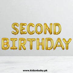 Second Birthday Gold Foil Letter Collection