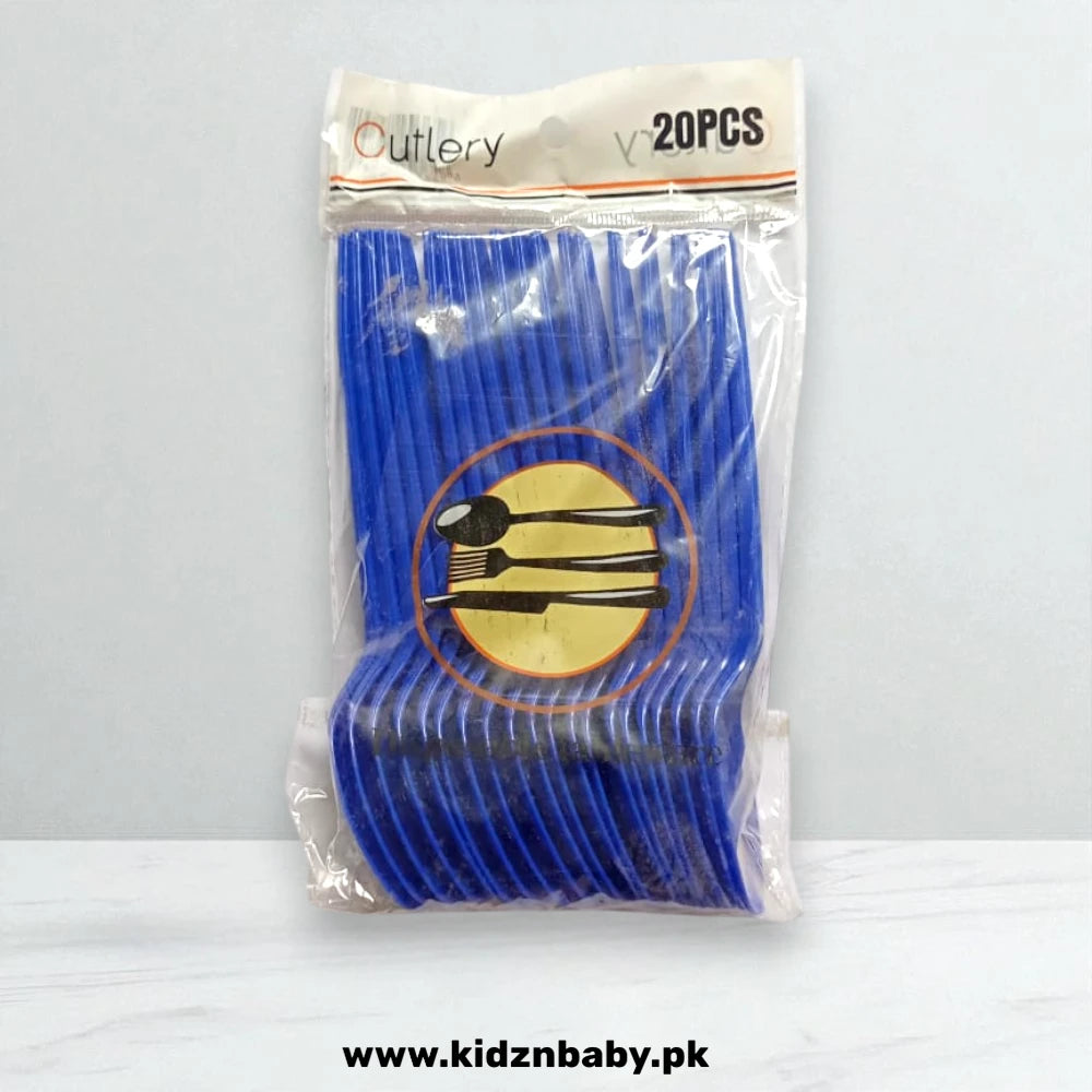 Colorful Plastic Spoons Set (Pack of 20)
