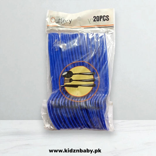 Colorful Plastic Spoons Set (Pack of 20)