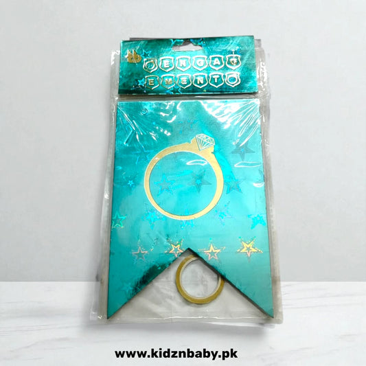 Happy Engagement Banner - Elegant Gold Foil Letter Banner for Engagement Party, Bridal Shower &