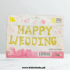 Happy Wedding Foil Balloon 16 Inches - Perfect Wedding Decorations