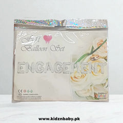 Engagement foil balloon set