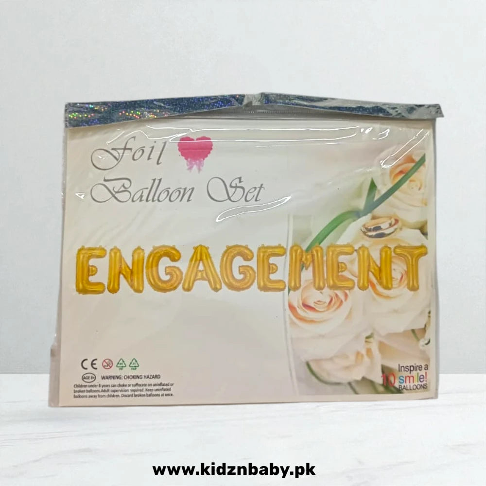 Engagement foil balloon set