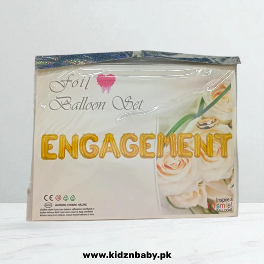Engagement foil balloon set