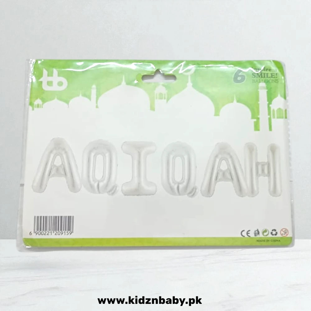 Aqiqah Alphabet balloon set