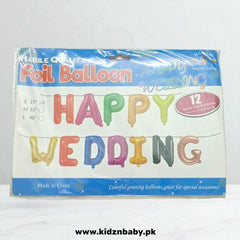 Happy Wedding Foil Balloon 16 Inches - Perfect Wedding Decorations