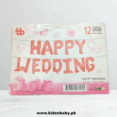 Happy Wedding Foil Balloon 16 Inches - Perfect Wedding Decorations