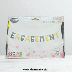 Engagement foil balloon set