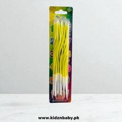 Yellow Twisty Curly Candles