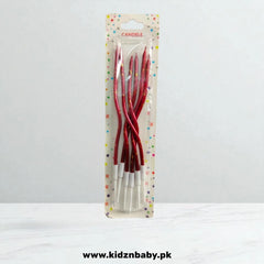 Red Twisty Curly Candles