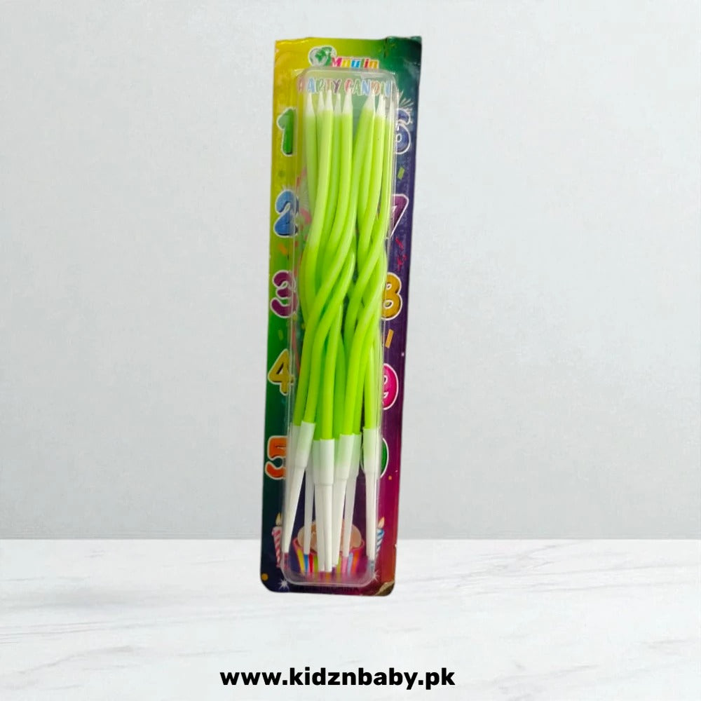 Light green Twisty Curly Candles