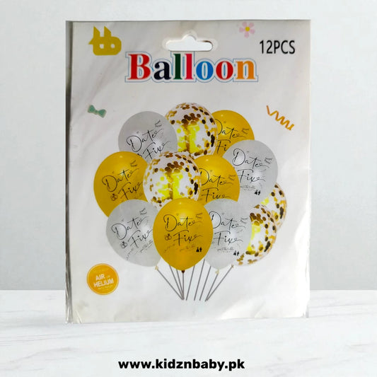 Date Fix Latex and Confetti Balloons