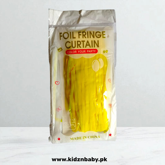 Pastel foil fringe curtain for party decoration