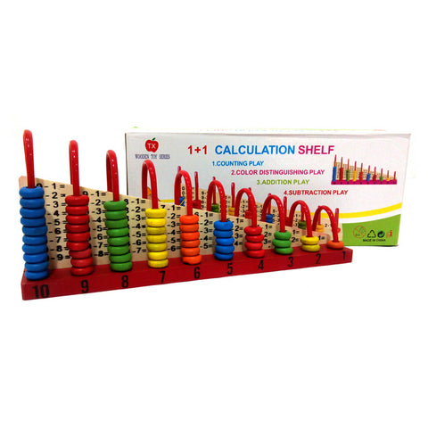 Abacus Wooden Calculation Learning Shelf for Kids - Educational Toy