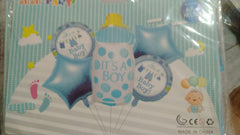 Baby Boy Combo Foil Balloons Set - 5 Pcs