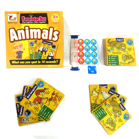 Educational Animals Knowledge Box with Learning Cards for Kids