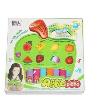 Apple Music Piano in Red with Fruits Design for Toddlers