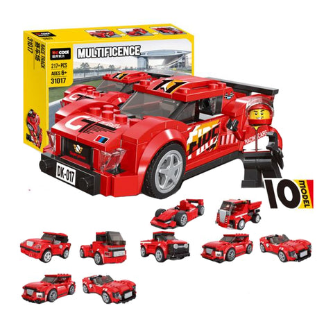 Architect Multificence Sports Cars Building Blocks 10 IN 1 Set with 217 pieces