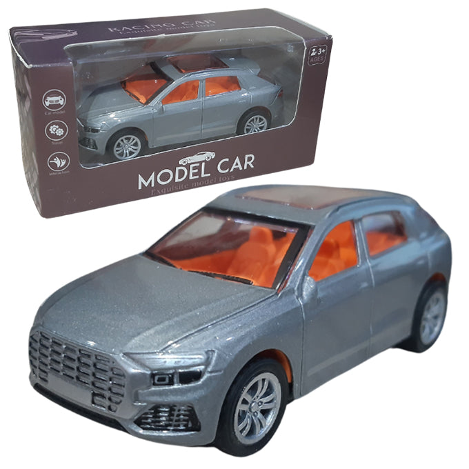 Audi A3 Hatchback Mini Metal Car For Kids - Grey - 4 inches - Pull Back and Die Cast