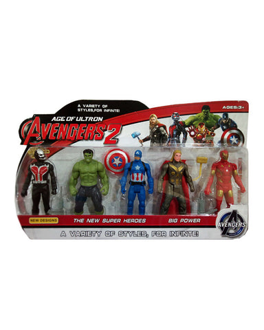 Avengers Assemble 5 Super Hero Action Figure Set - 5 inches