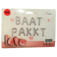 Baat Pakki Alphabet Foil Balloons Set for Baat Pakki ceremony decor - Kidz N Baby