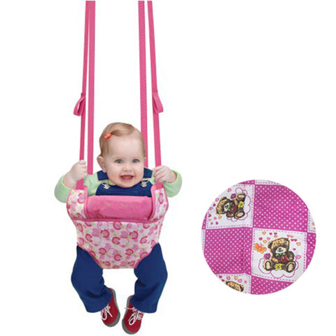 Baby girl exercise doorway bouncer jumper in pink supporting up to 30 kg