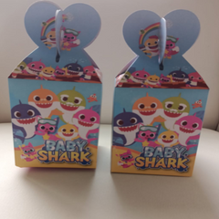  Pack of 10 Baby Shark Theme Goody Boxes for birthday party favors