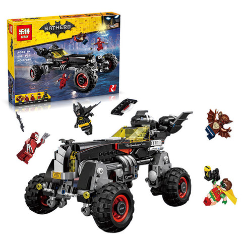 Batman & Robin Batmobile Chariot Model Building Blocks Set