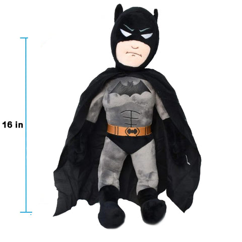 Batman Super Hero Stuffed Toy - 16 Inch Size, Classic Batman Design