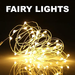 Battery Operated LED String Fairy Lights for Room, Wedding, and Event Decorations