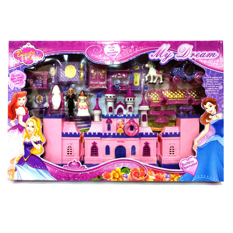 Beauty Castle Play Set with dolls and furniture for imaginative play