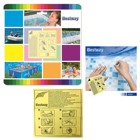 Bestway 10 Water Resistant Adhesive Patches for Pool Repairs