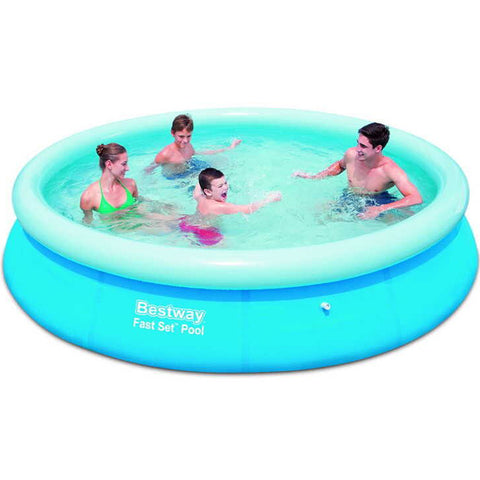 Bestway Fast Set Inflatable Round Ground Swimming Pool 12 ft