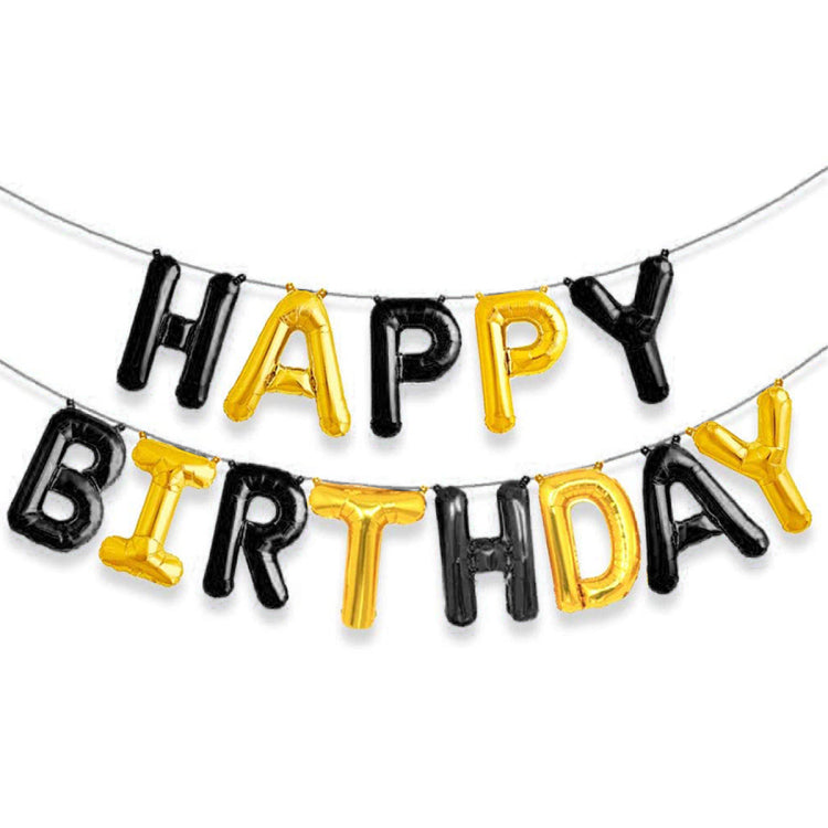 Happy Birthday Alphabet Foil Balloons Set